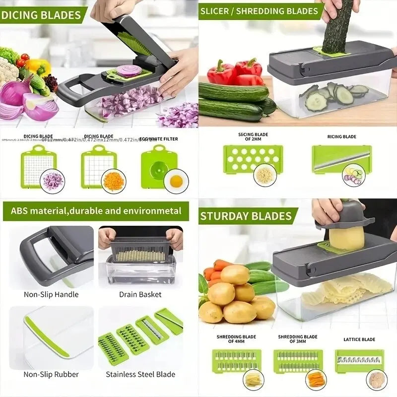 16pcs/Set Vegetable Chopper