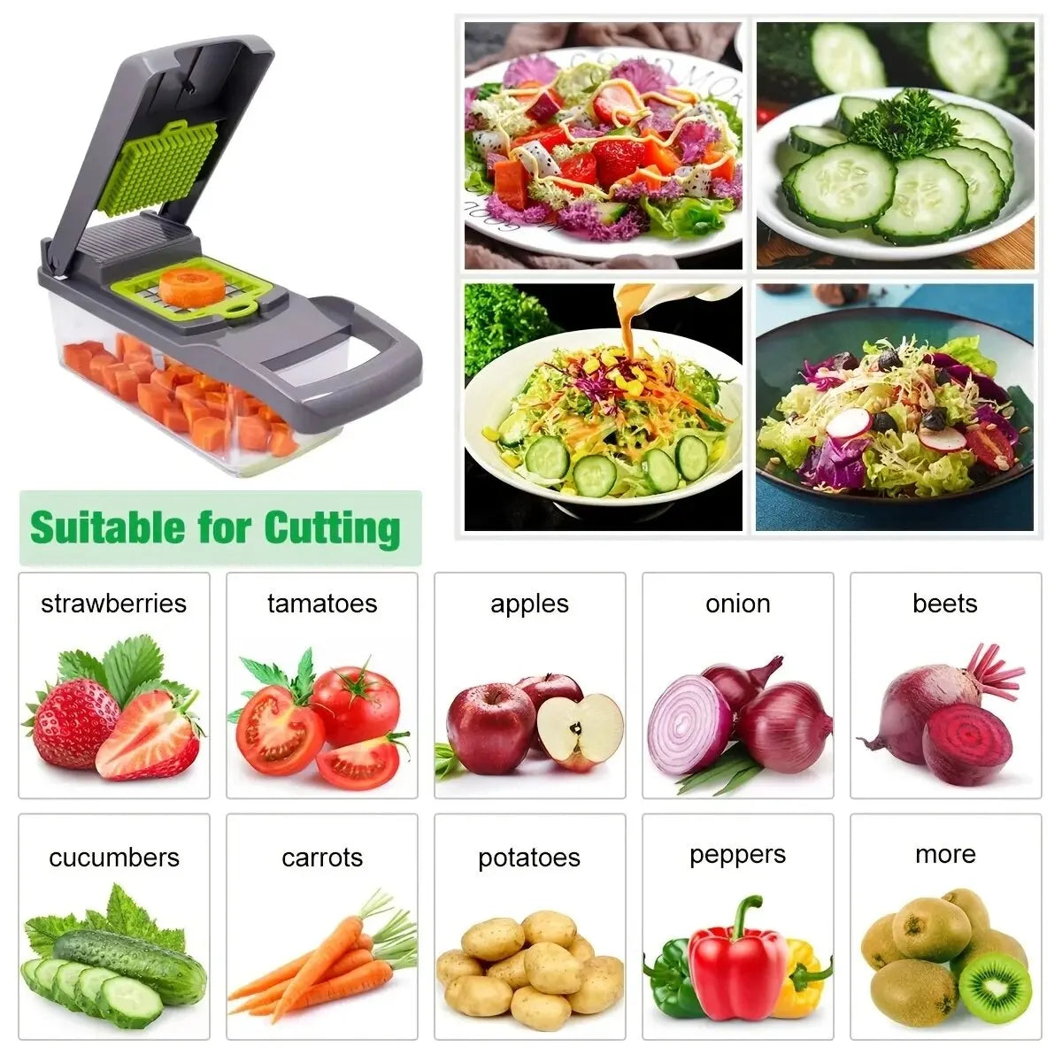 16pcs/Set Vegetable Chopper